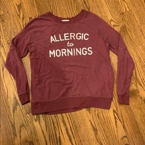 “Allergic to mornings” sweater